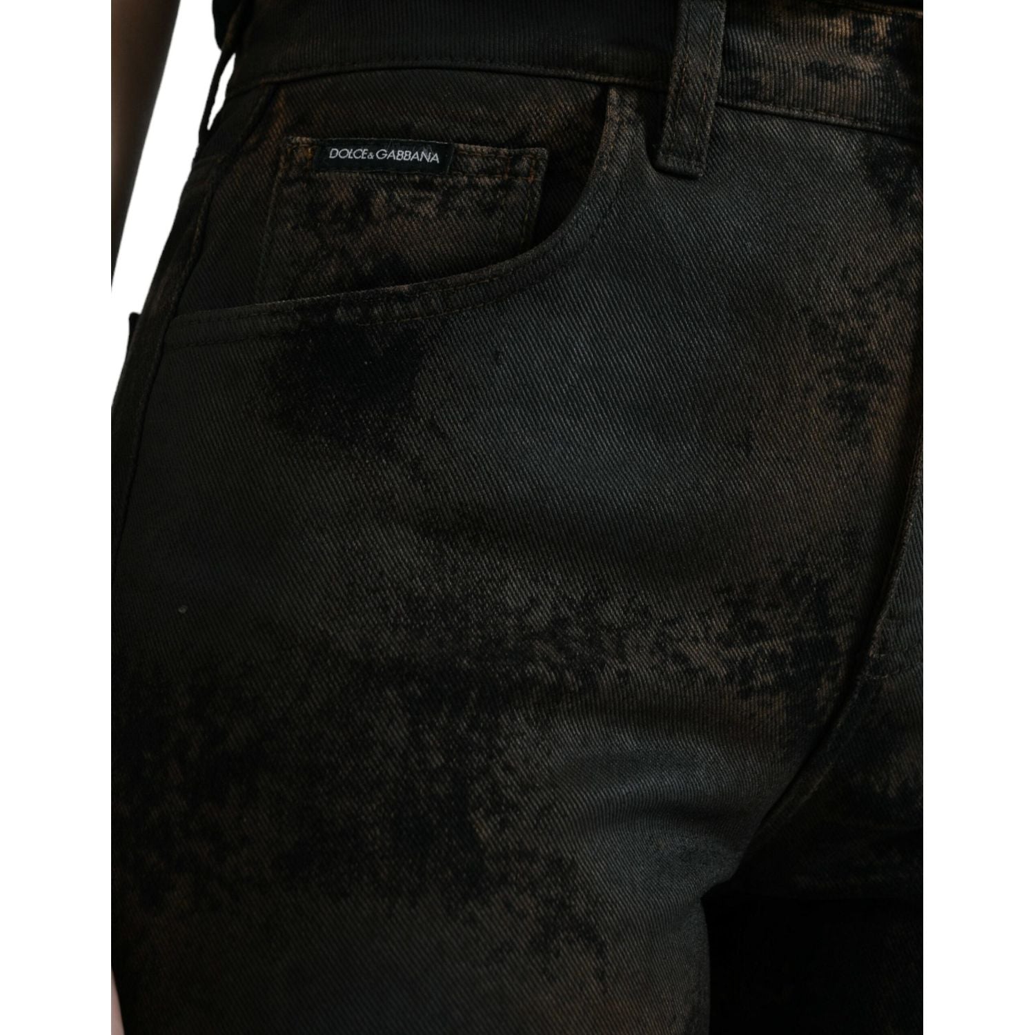 Dolce & Gabbana Brown BOYFRIEND Mid Waist Cotton Denim Jeans