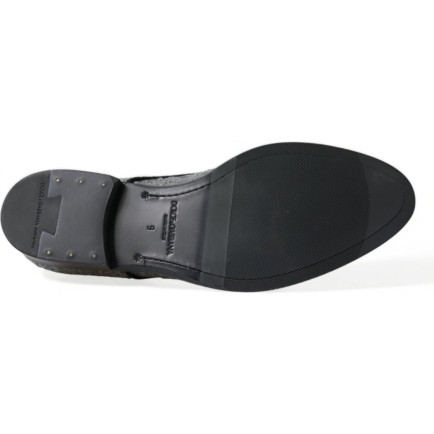 Dolce & Gabbana Silver Sequined Lace Up Men Derby Dress Shoes