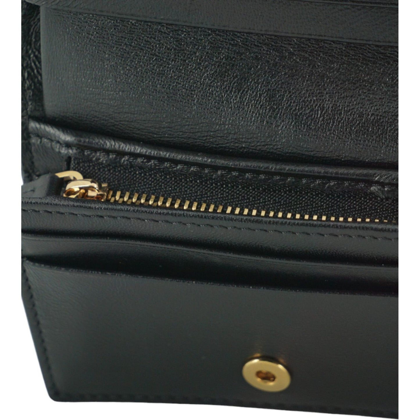 Versace Elegant Compact Leather Wallet in Brown