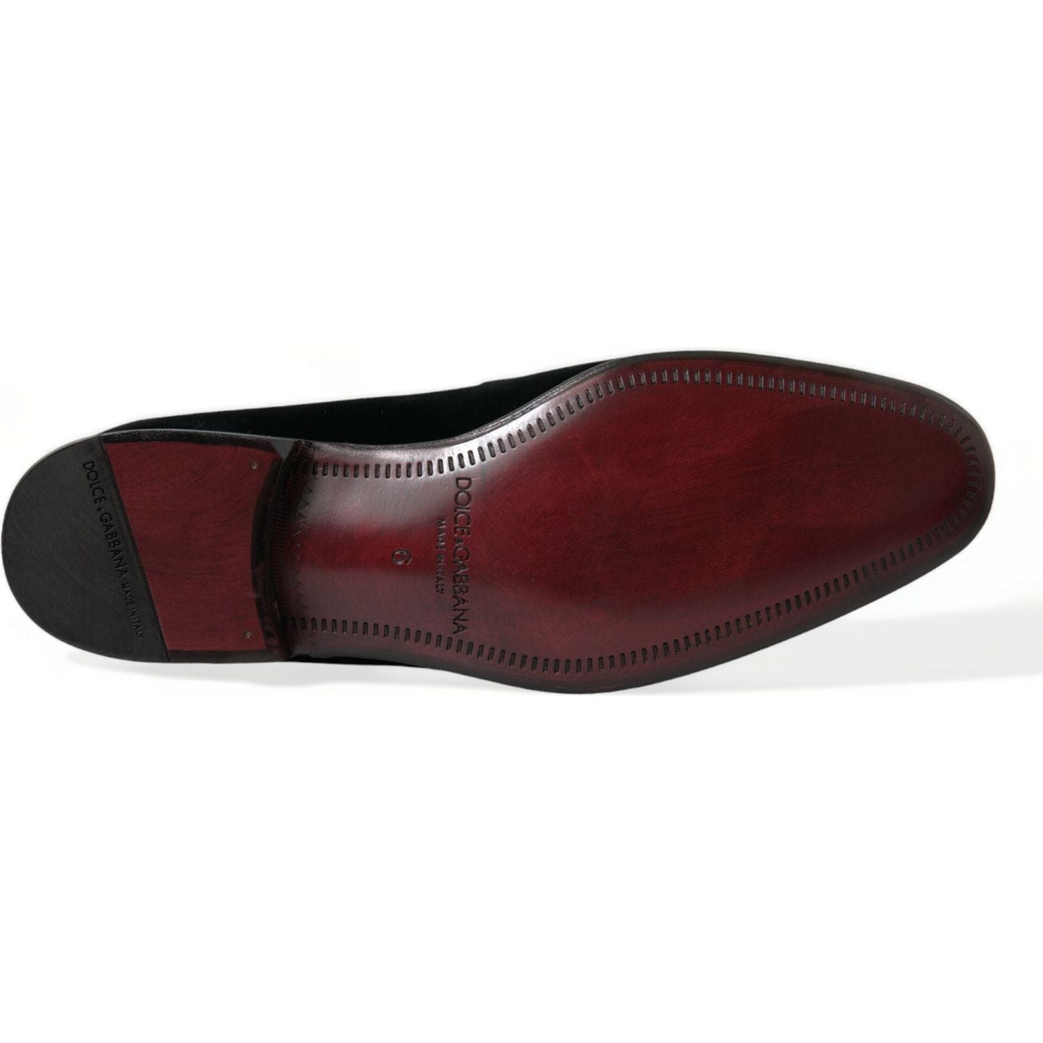 Dolce & Gabbana Black Velvet Loafers Formal Dress Shoes