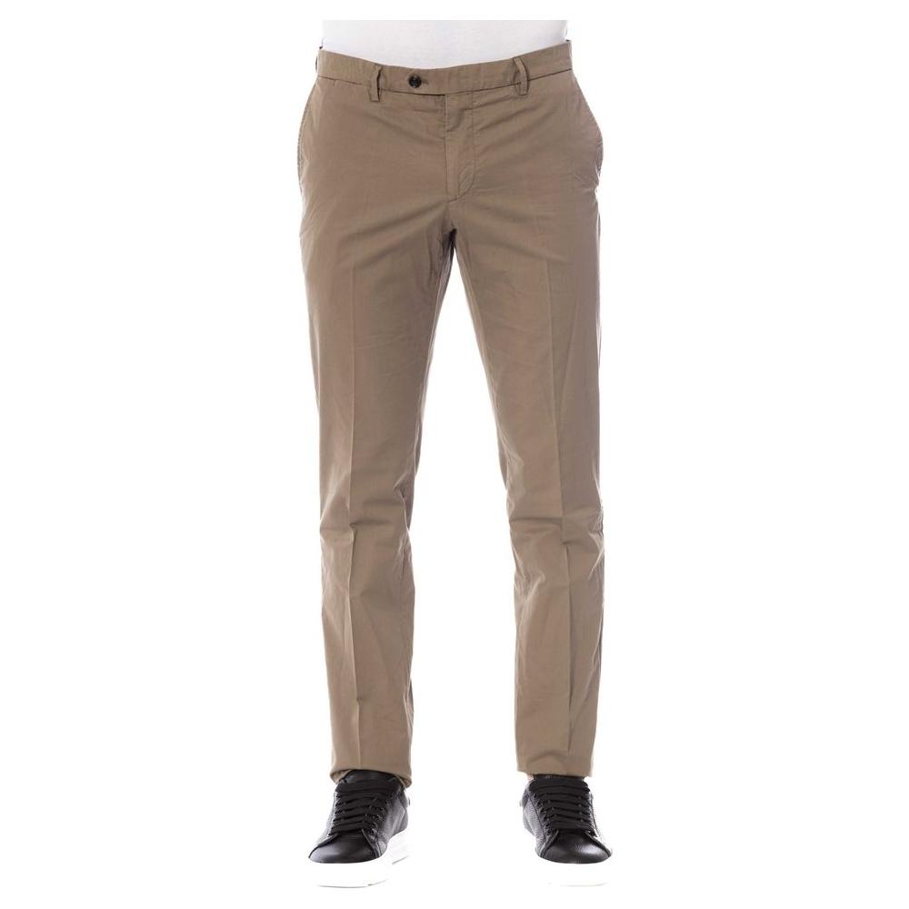 Trussardi Brown Cotton Men's Trouser