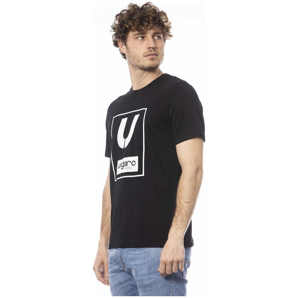 Ungaro Sport Black Cotton Men T-Shirt