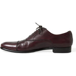 Dolce & Gabbana Elegant Burgundy Leather Derby Shoes Dolce & Gabbana Dark Slate Gray