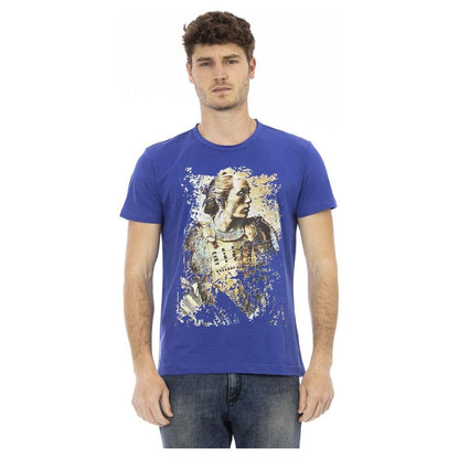 Trussardi Action Blue Cotton Men T-Shirt