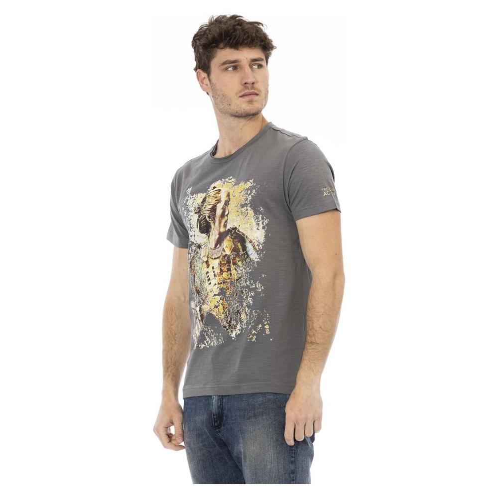Trussardi Action Gray Cotton Men Short Sleeve T-Shirt