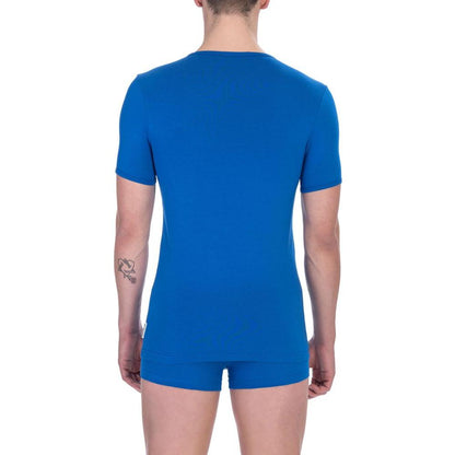 Bikkembergs Blue Cotton Men T-Shirt Twin Pack