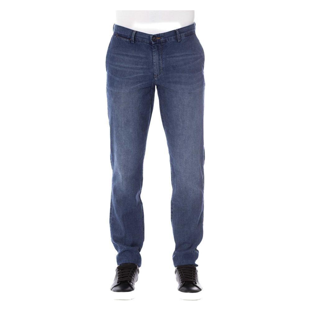 Trussardi Jeans Blue Cotton Jeans Denim