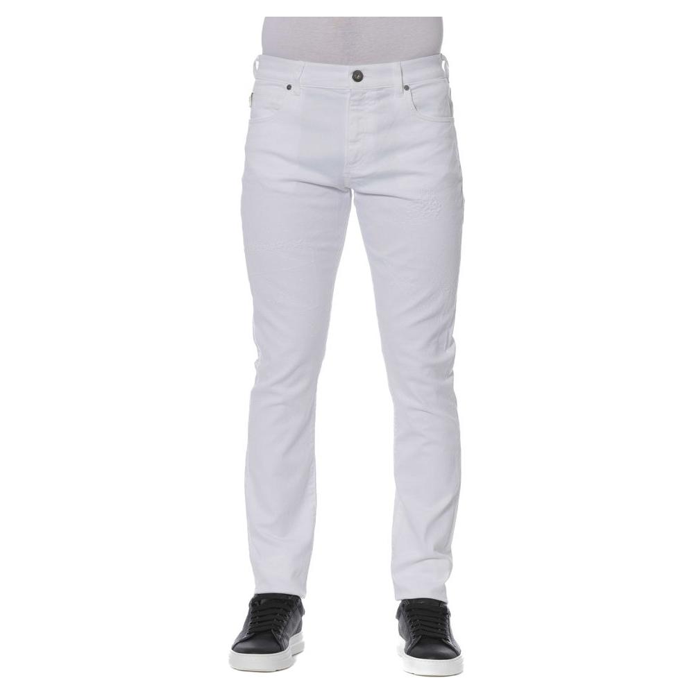 Trussardi Jeans White Cotton Jeans Denim