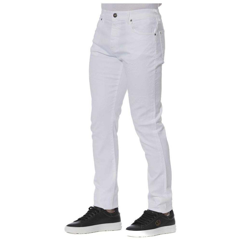Trussardi Jeans White Cotton Jeans Denim