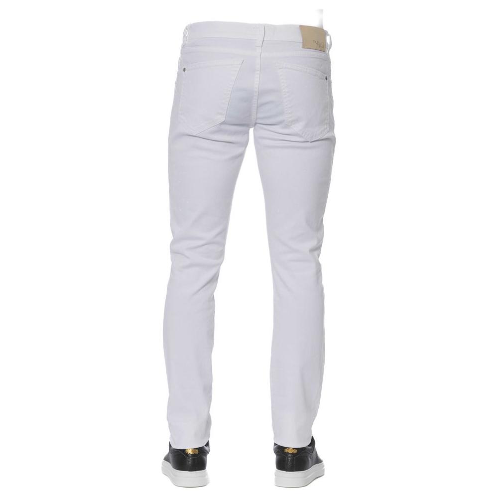 Trussardi Jeans White Cotton Jeans Denim