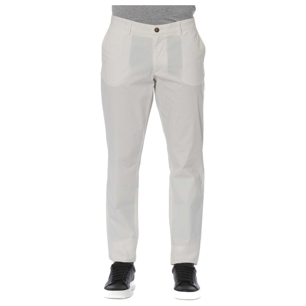 Trussardi Jeans White Cotton Pant