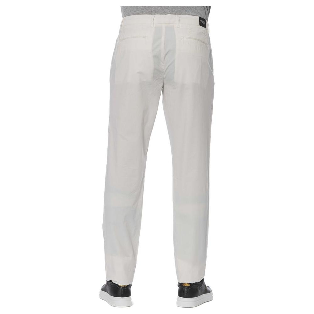 Trussardi Jeans White Cotton Pant