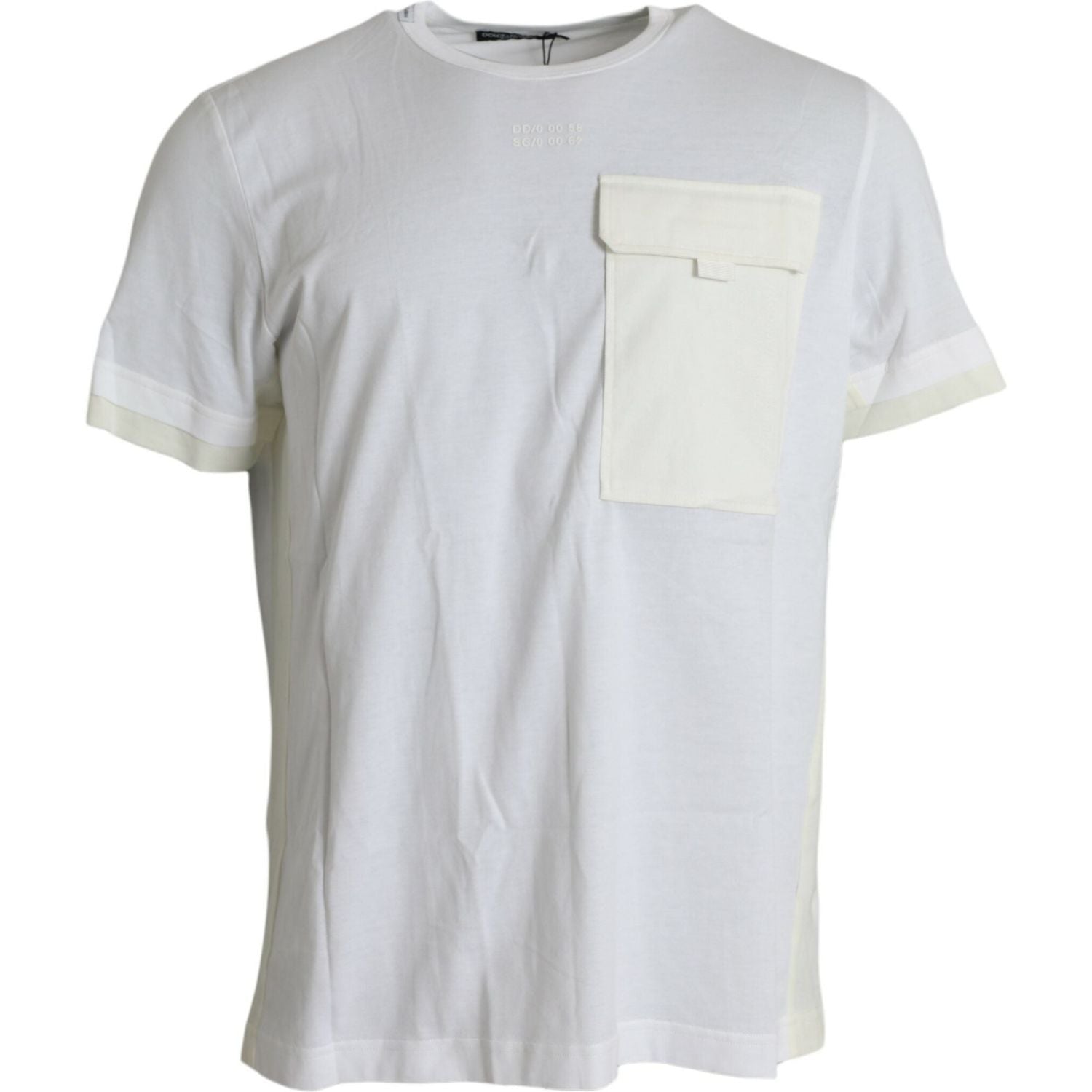 Dolce & Gabbana White Cotton Pocket Short Sleeves T-shirt