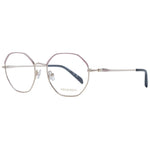 Emilio Pucci Pink Women Glasses Frame, full-rim round metal frame with rose color, demo lenses, 54-19-140 size.