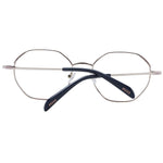 Back view of Emilio Pucci Pink Women Glasses Frame in rose metal full-rim with demo lenses. Includes branded case.