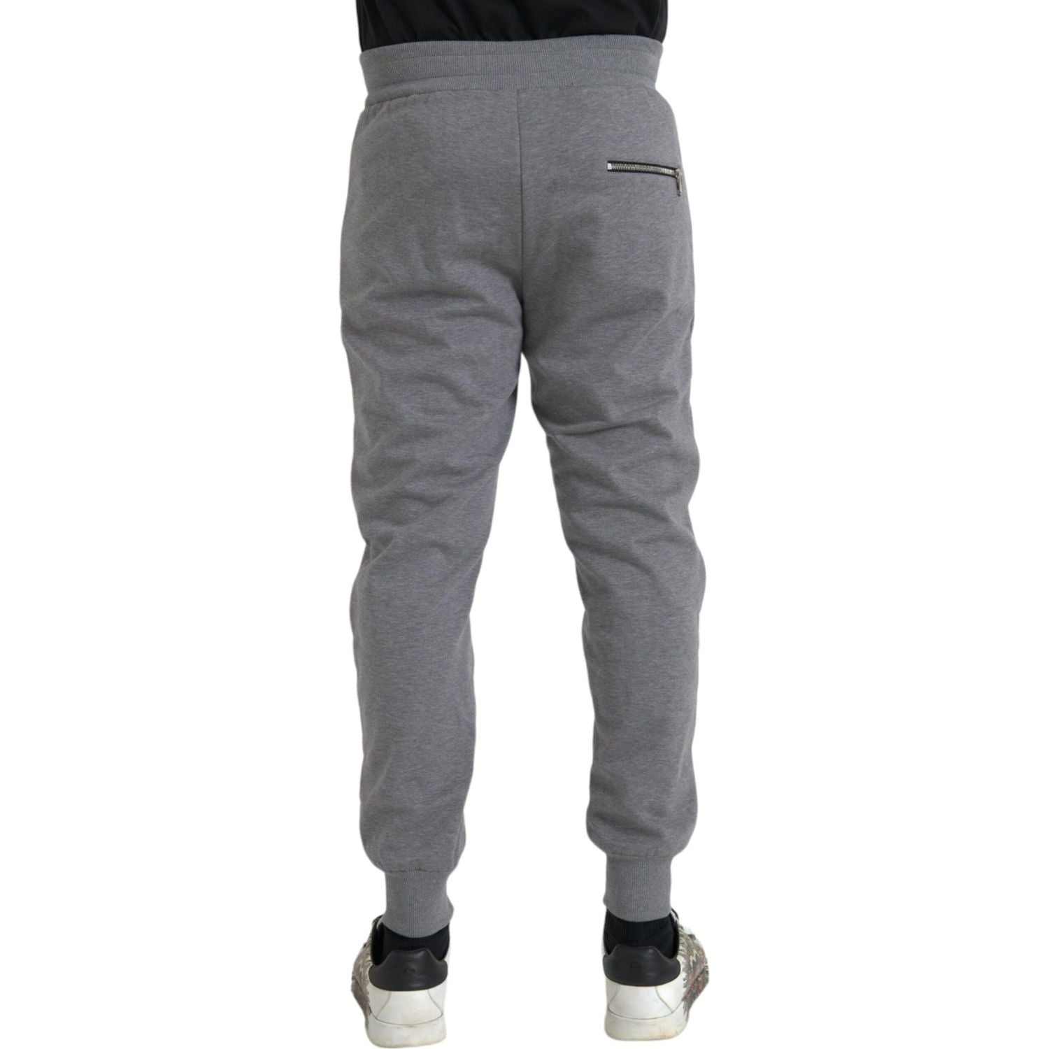 Dolce & Gabbana Gray Cotton Jogger Skinny Sweatpants Pants