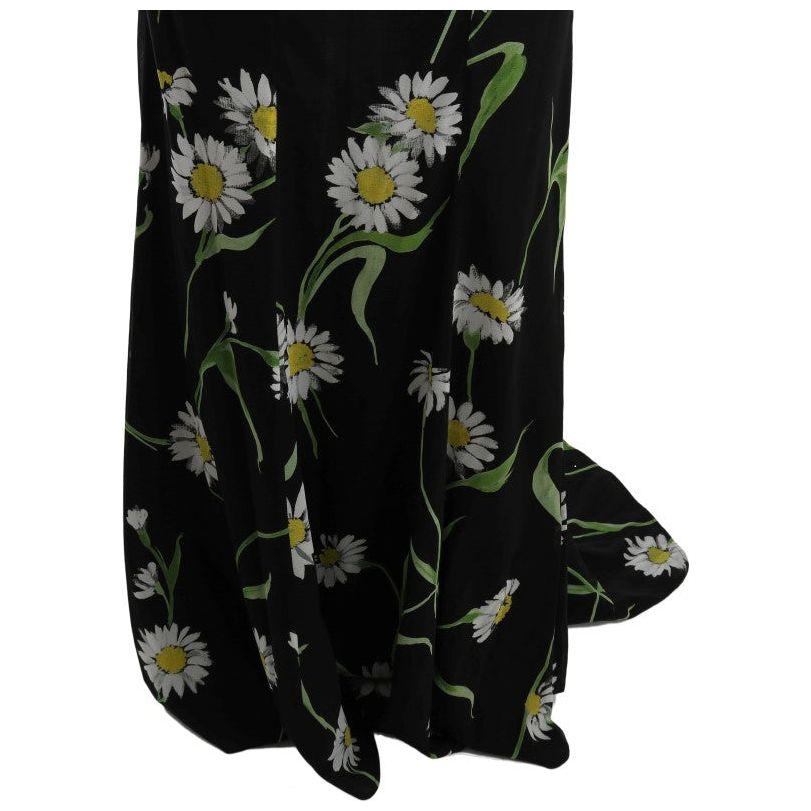 Dolce & Gabbana Sunflower Silk Stretch Sheath Dress SIG60635-3