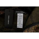Dolce & Gabbana Black Silk Brown Fringes A-Line Dress DR1018-6