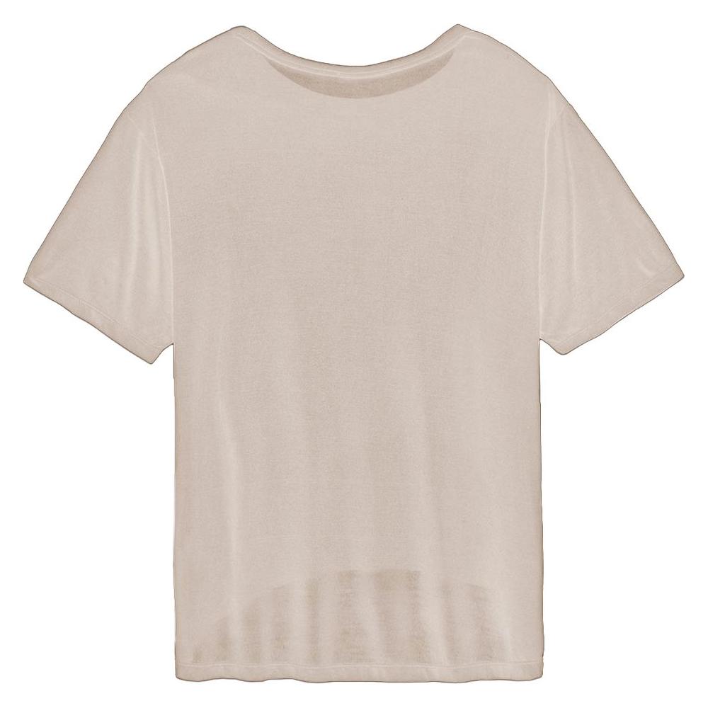 Hinnominate Beige Modal Women T-Shirt