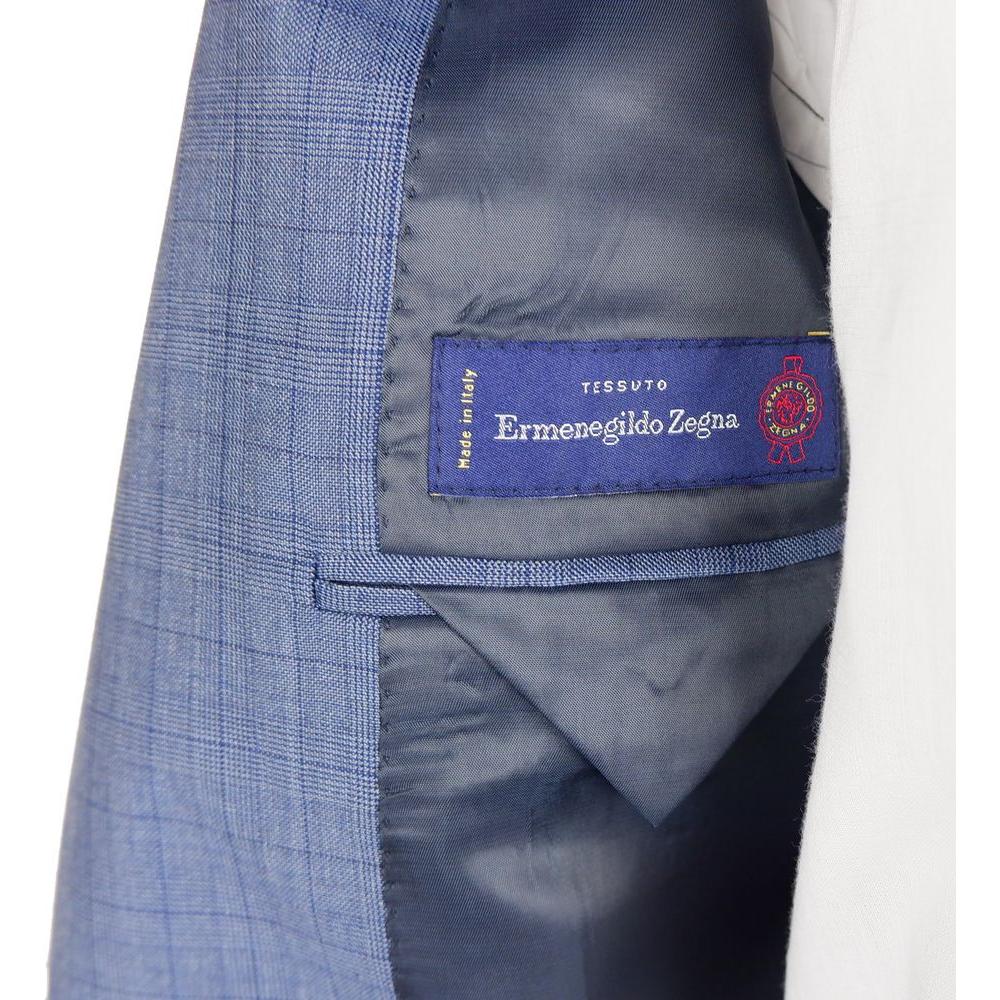 Made in Italy Blue Wool Men Suit