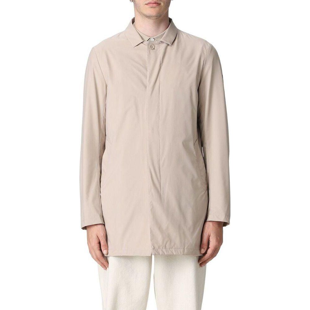 People Of Shibuya Beige Recycled Polyester Men Trench Coat