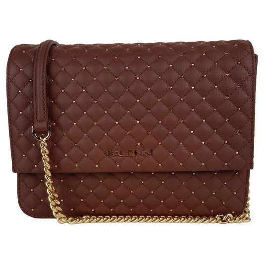 Baldinini Trend Brown Calfskin Women Crossbody Bag