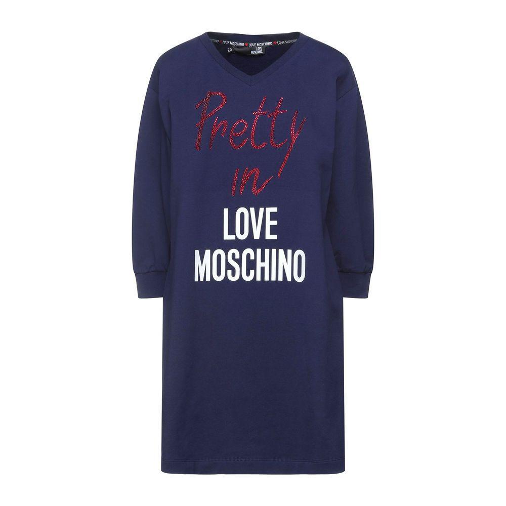 Love Moschino Blue Cotton Dress