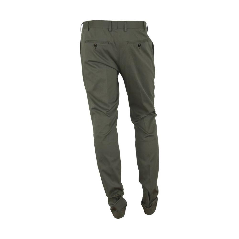 Made in Italy Green Cotton Men's Trouser