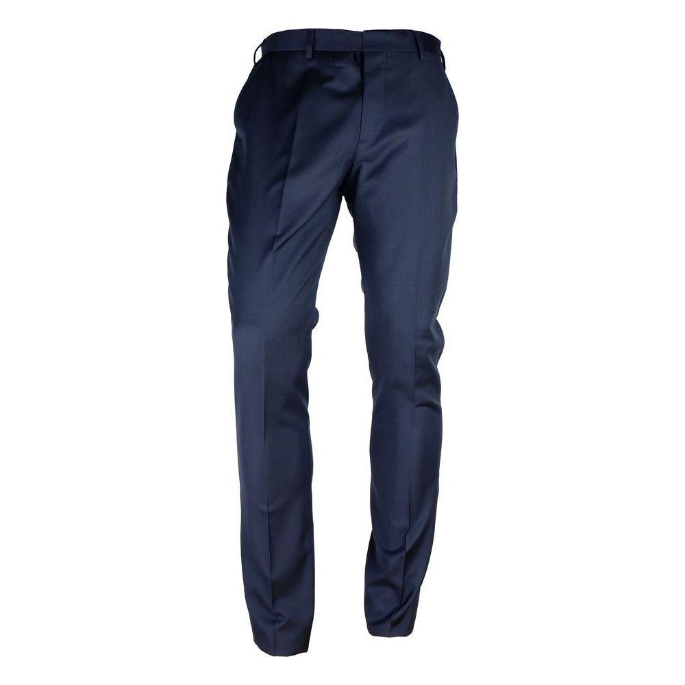 Made in Italy Blue Wool Men's Trouser