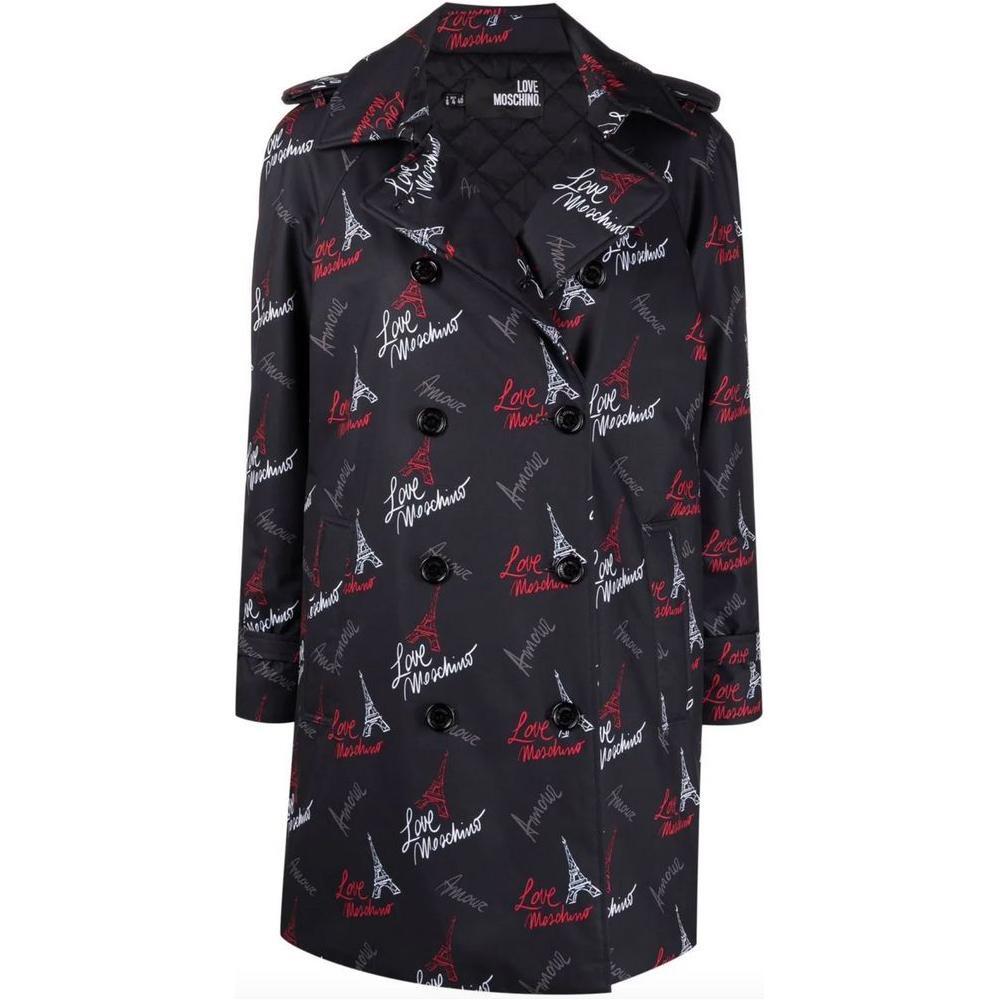 Love Moschino Black Polyester Coat