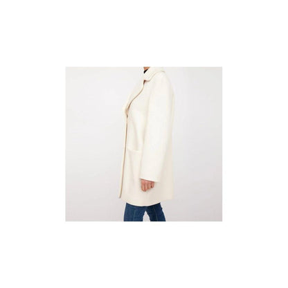 Love Moschino White Wool Women Coat