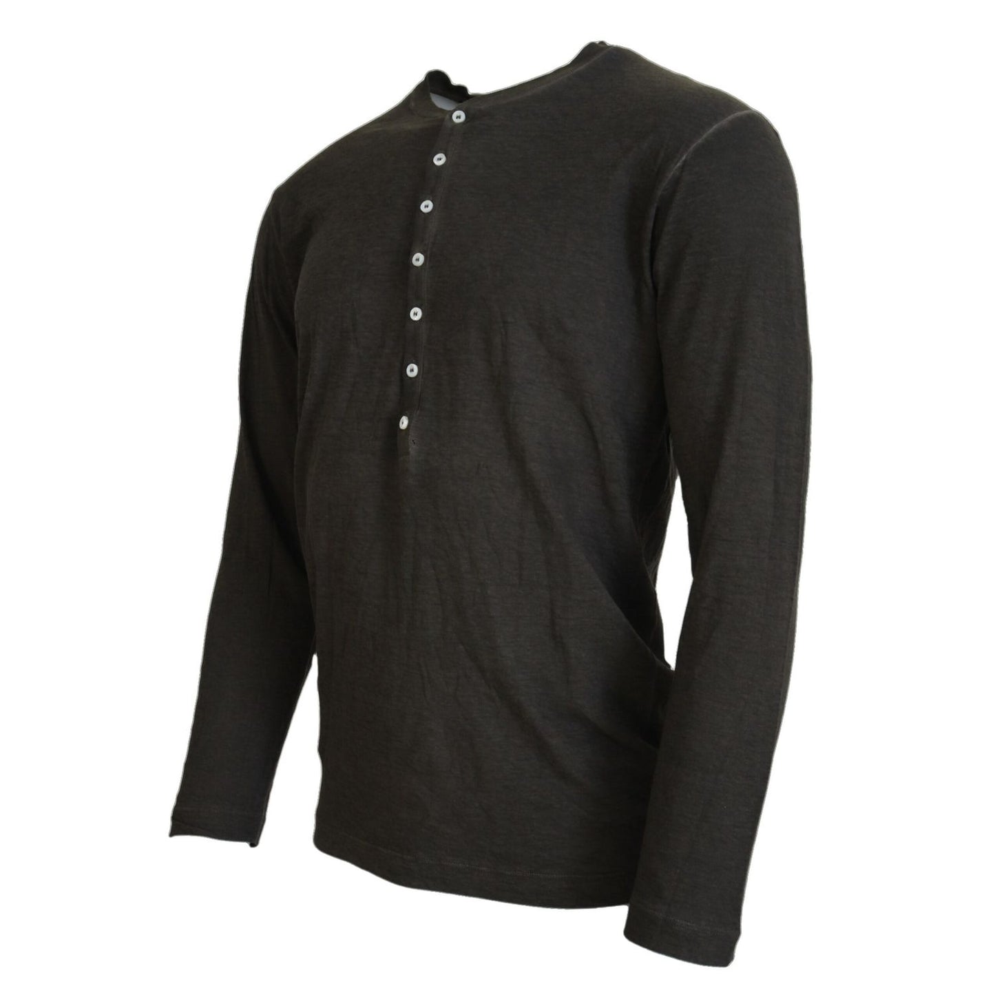 Dsquared² Gray Cotton Linen Long Sleeves Pullover Sweater