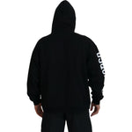 Dsquared² Black Hooded Full Zip Printed Sleeves Sweater Dsquared² Black