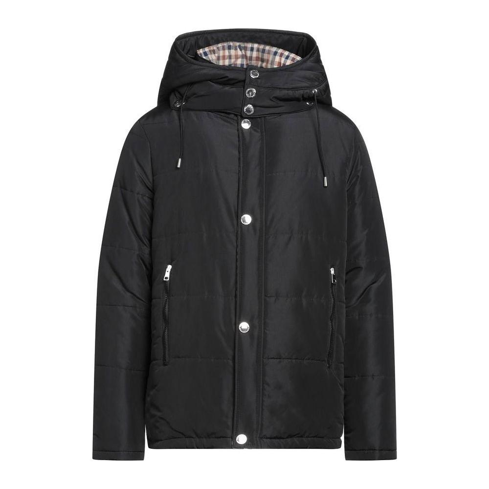Aquascutum Black Polyamide Men's Jacket