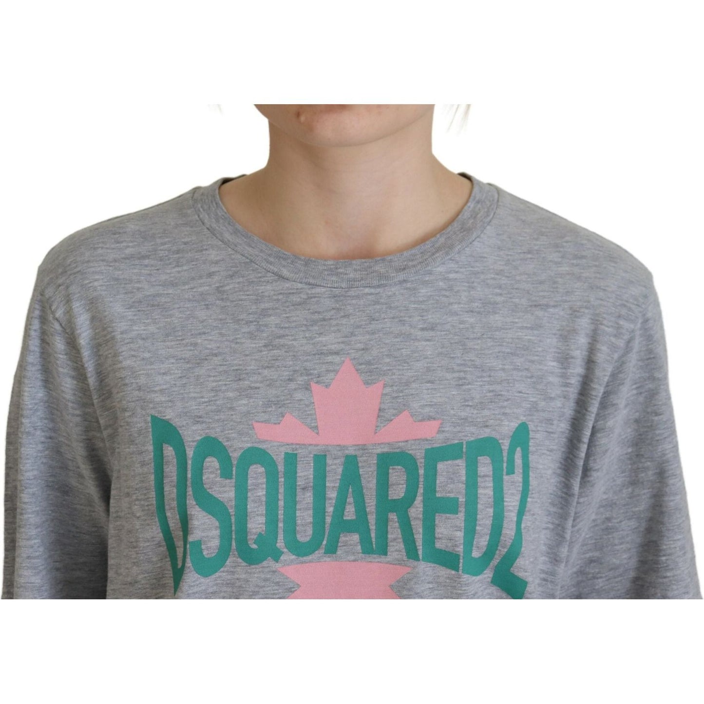 Dsquared² Gray Logo Cotton Crewneck Short Sleeve Tee T-shirt