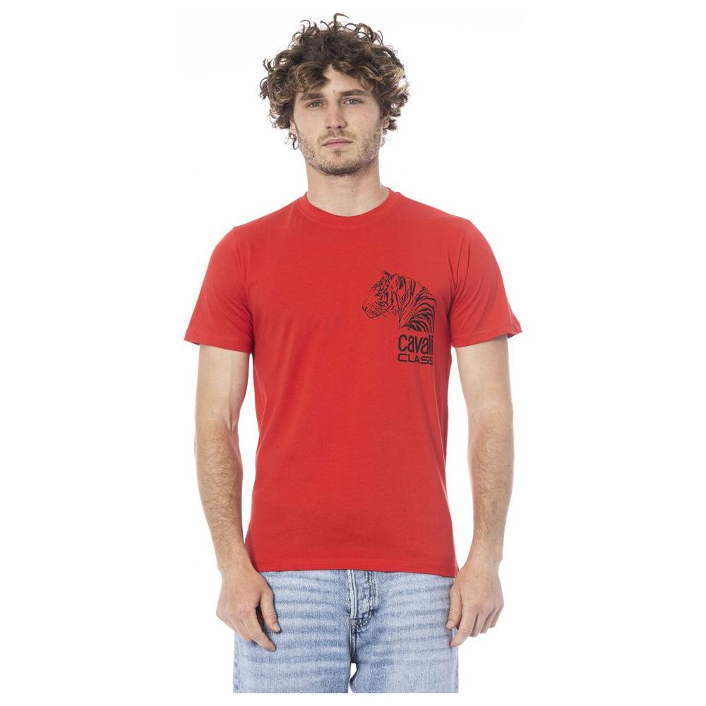 Cavalli Class Red Cotton T-Shirt