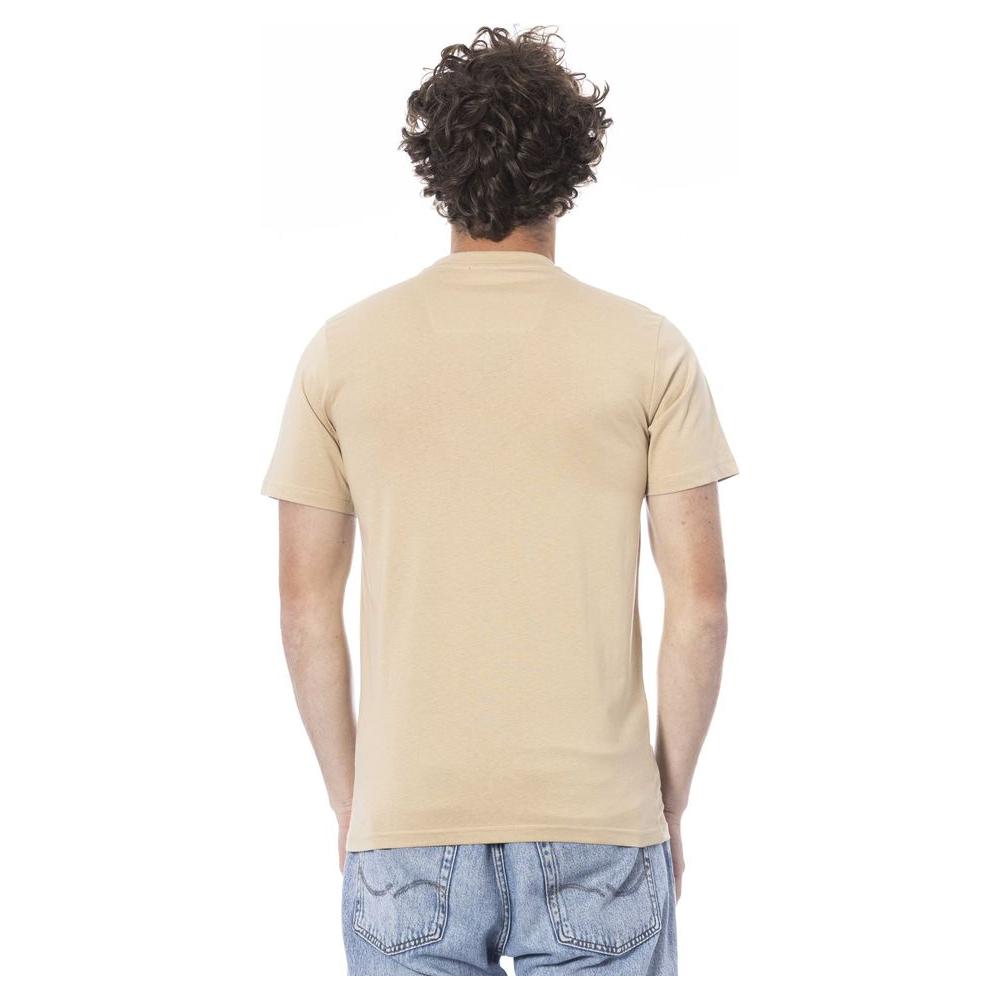 Cavalli Class Beige Cotton T-Shirt