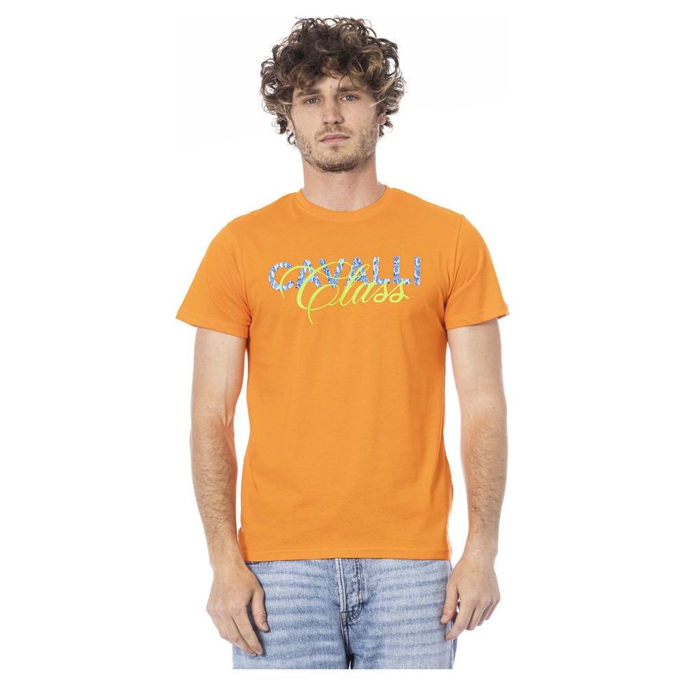 Cavalli Class Orange Cotton T-Shirt