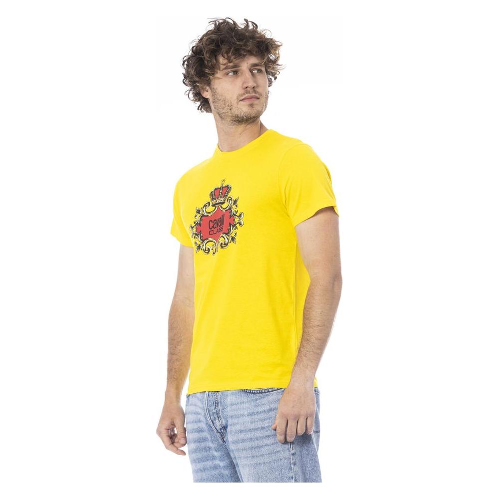Cavalli Class Yellow Cotton T-Shirt