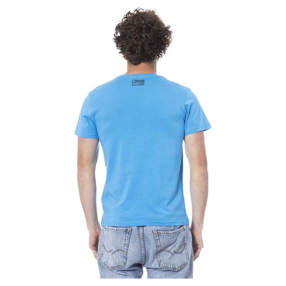 Cavalli Class Light Blue Cotton T-Shirt
