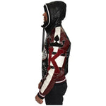 Dolce & Gabbana Black Bordeaux Hooded Leather DG King of Love Jacket