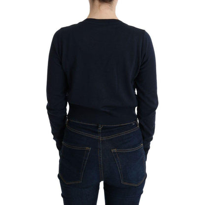 MARGHI LO' Blue Wool Blouse Sweater