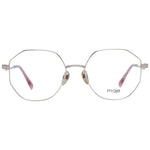 Maje Gold Women Glasses Frame featuring full-rim style with gold metal frame, round shape, size 52-17-140, includes branded case.