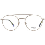 Maje Gold Women Glasses Frame, full-rim gold metal aviator style with demo lenses, includes branded case, size 50-19-140.