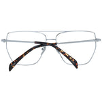 Maje Silver Women Glasses Frame with full-rim silver metal design, aviator style, and includes branded case.