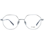 Maje Silver Women Glasses Frame, full-rim metal design, round silver frame, 52mm lens width, with branded case