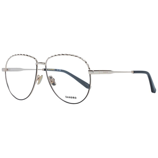Sandro Black Women Glasses Frame - Metal round full-rim with demo lenses, size 54-13-140, includes branded case.