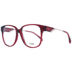 Maje Red Women Glasses Frame, acetate full-rim square style with demo plastic lenses, size 54-16-140, includes branded case.