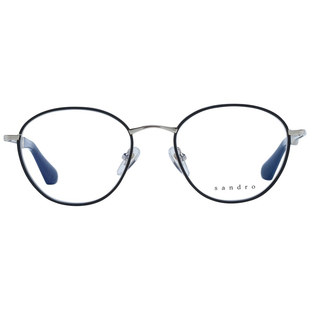 Sandro Black Women Glasses Frame, full-rim stainless steel with demo lenses, stylish and modern design. Includes branded case.