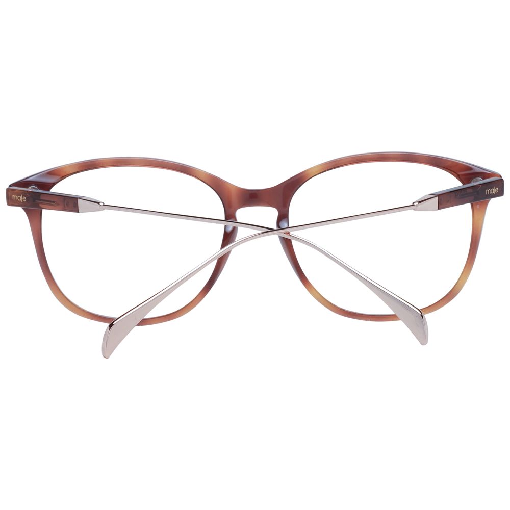 Maje Brown Women Glasses Frame, full-rim acetate, square style, size 51-16-140, demo lenses, branded case included.